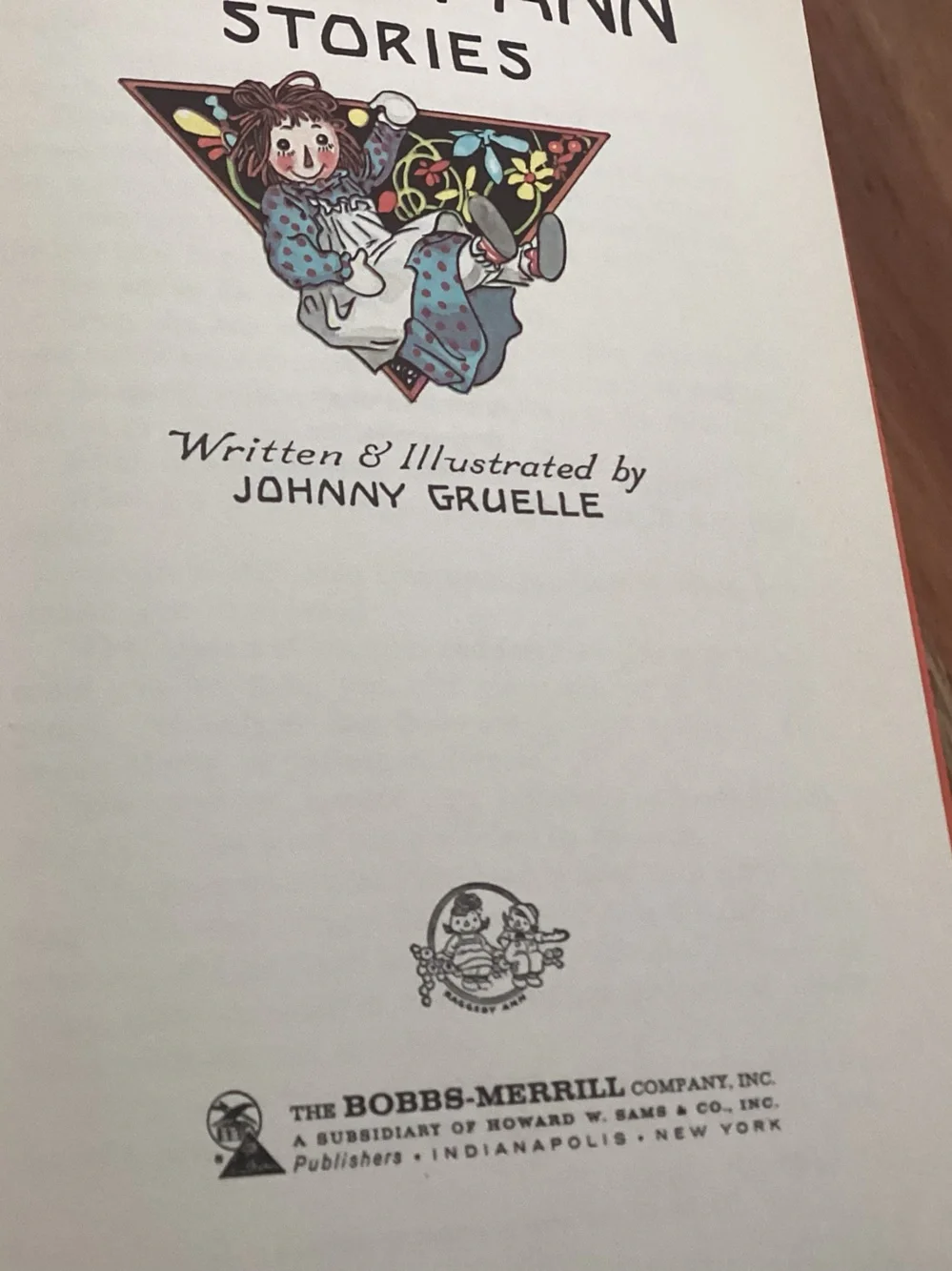 Vtg. 1961 Raggedy Ann Stories by Johnny Gruelle